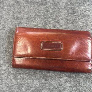 Vintage Oroton Brown Leather Wallet Trifold Made in Australia